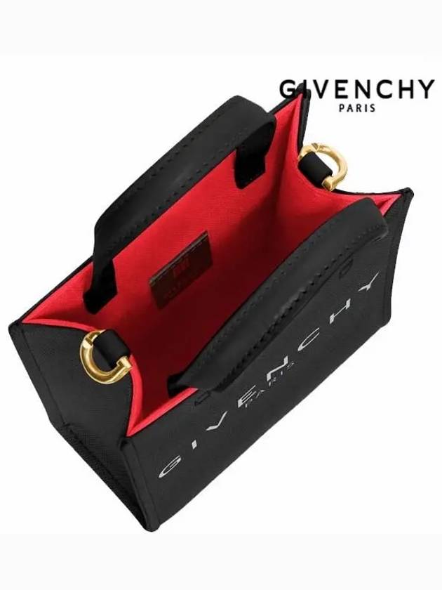 Logo Printed Vertical Mini Tote Bag Black - GIVENCHY - BALAAN 4