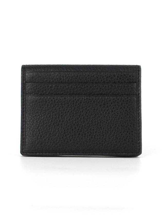 Grain Leather Folding Card Wallet Black - VIVIENNE WESTWOOD - BALAAN 3