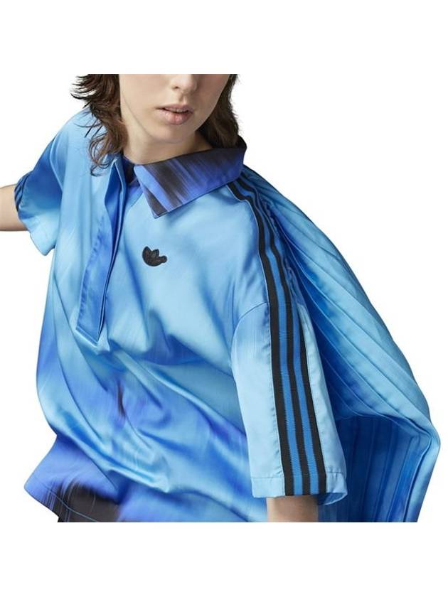 Pleated Polo Shirt Blue - ADIDAS - BALAAN 7