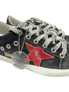 Superstar Canvas Low Top Sneakers Black - GOLDEN GOOSE - BALAAN 5