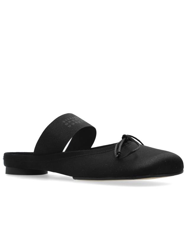 MM6 Maison Margiela Slides With Printed Logo, Women's, Black - MAISON MARGIELA - BALAAN 4