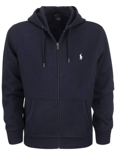 Embroidered Logo Zip Up Hoodie Navy - POLO RALPH LAUREN - BALAAN 1