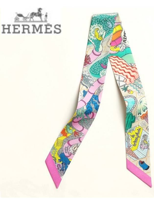 Splash Park Silk Twilly Scarf Vert - HERMES - BALAAN 2