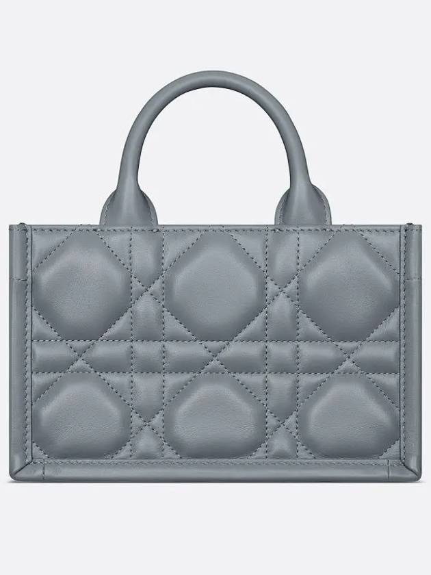 Macrocannage Calfskin Strap Mini Book Tote Bag Grey - DIOR - BALAAN 6