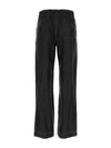 Stitched Silk Straight Pants Black - PRADA - BALAAN 3