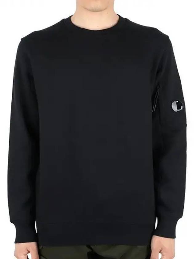 Diagonal Raised Fleece Sweatshirt Black - CP COMPANY - BALAAN 2