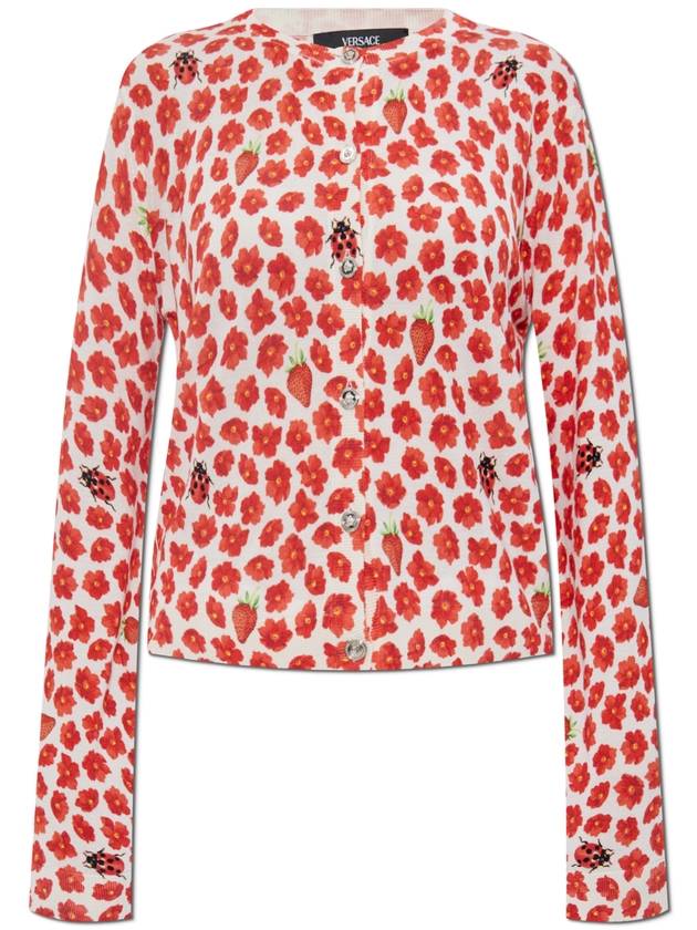 Versace Silk Cardigan, Women's, Red - VERSACE - BALAAN 1