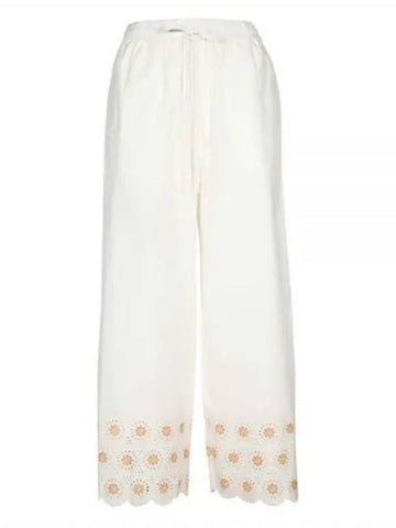 See by Chloe Seeby Women s Sangallo Pants White CHS22UPA05027 - CHLOE - BALAAN 1