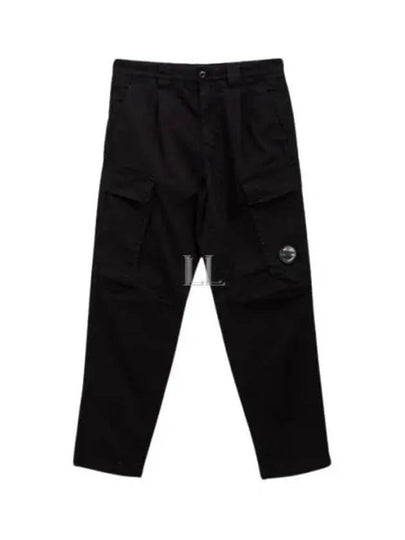 Stretch Sateen Loose Cargo Straight Pants Black - CP COMPANY - BALAAN 2