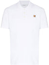 Fox Head Patch Classic Polo Shirt White - MAISON KITSUNE - BALAAN 2