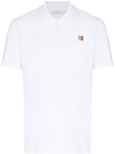 Fox Head Patch Classic Polo Shirt White - MAISON KITSUNE - BALAAN 2