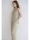 Pleats Banding Pants KHAKI - ILROZE - BALAAN 5