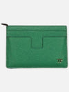 TF Logo Leather Card Wallet Green - TOM FORD - BALAAN 4