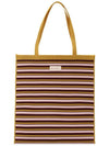 Jacquard Stripe Flat Tote Bag Yellow - MARNI - BALAAN 1