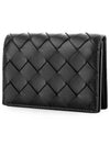 Intrecciato Flap Business Card Wallet Black - BOTTEGA VENETA - BALAAN 2