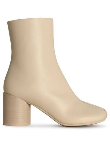 Mm6 Maison Margiela White Leather Ankle Boots - MAISON MARGIELA - BALAAN 1