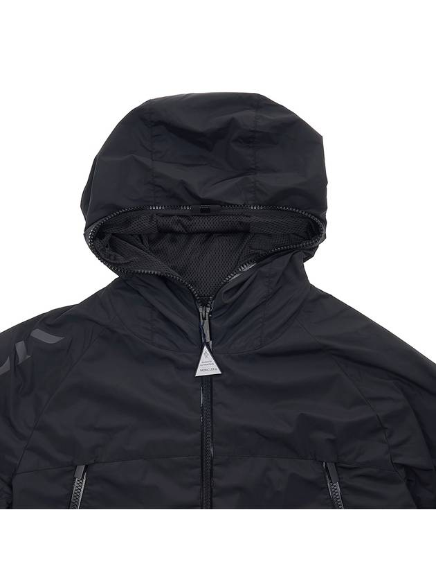 Besar Nylon Hooded Zip-Up Black - MONCLER - BALAAN.