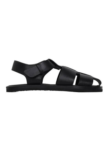 Fisherman Leather Sandals Black - THE ROW - BALAAN 1