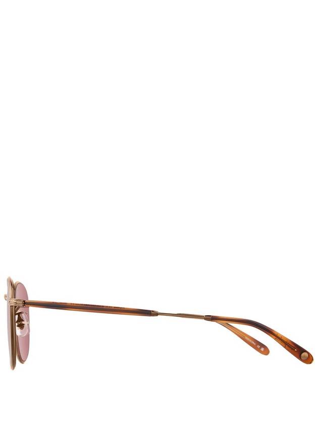 Garrett Leight WORLD SUN Antique Gold-Spotted Brown Shell/Semi-Flat Pomegranate - GARRETT LEIGHT - BALAAN 3