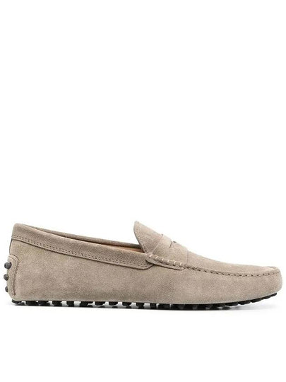 Men's Suede Gommino Driving Shoes Beige - TOD'S - BALAAN 2