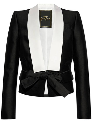 Dsquared2 Blazer With Decorative Tie, Women's, Black - DSQUARED2 - BALAAN 1