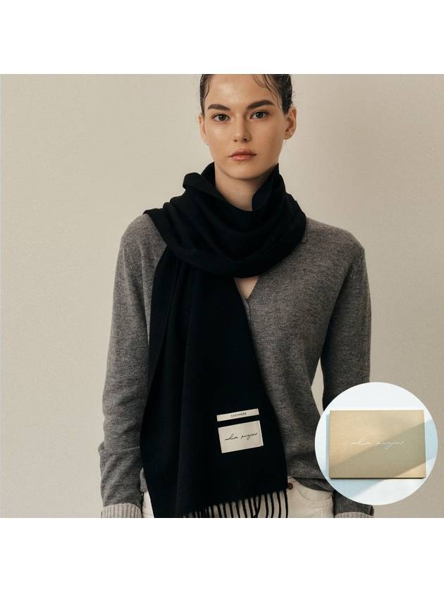 Cashmere Muffler Black - WHITE PROJECT - BALAAN 2