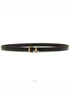 Triangle Logo Buckle Leather Belt Black - PRADA - BALAAN 4