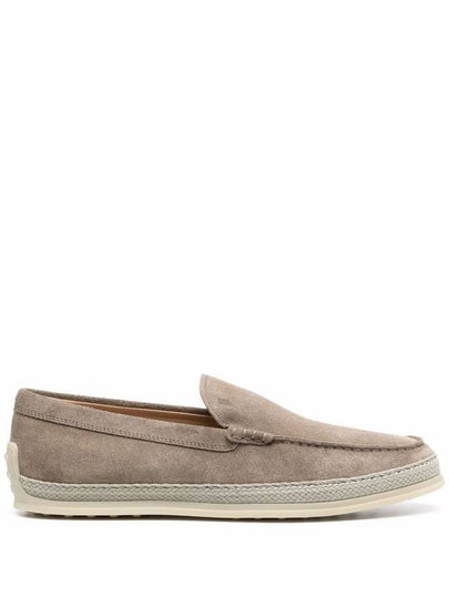 Men's Suede Slip-ons Loafers Beige - TOD'S - BALAAN 2