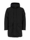 Polyester Micro Twill Long Down Parka Black - STONE ISLAND - BALAAN 2