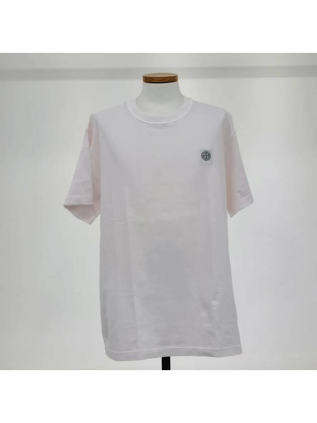 Men's Logo Short Sleeve T-Shirt Light Pink - STONE ISLAND - BALAAN 2