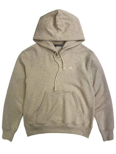 Face Patch Cotton Hoodie Oatmeal Melange - ACNE STUDIOS - BALAAN 2