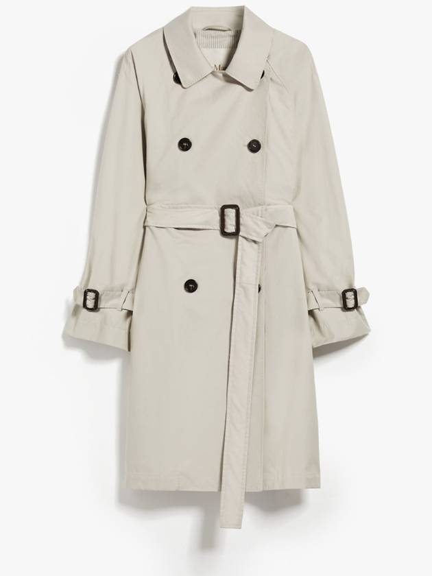 Titrench Cotton Trench Coat Ecru - MAX MARA - BALAAN 3