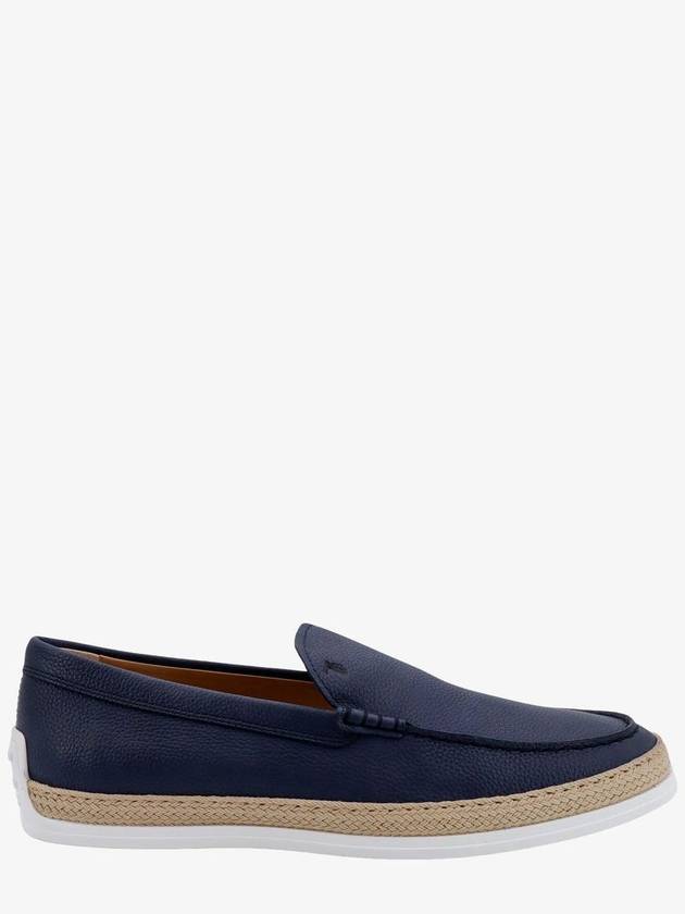 Stamping Monogram Leather Loafers Navy - TOD'S - BALAAN 1