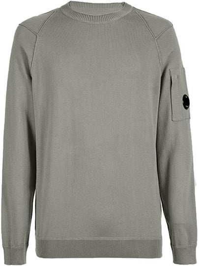 Men's Lens Wappen Long Sleeve Knit Top Grey - CP COMPANY - BALAAN 2