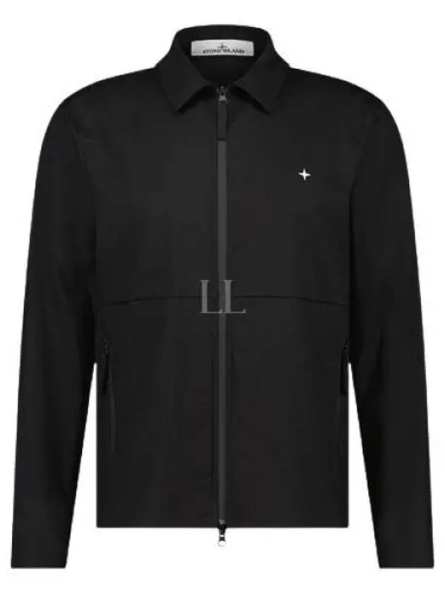 Stellina Embroidered Shirt Jacket Black - STONE ISLAND - BALAAN 2