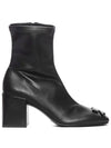 24 season Courrèges big logo leather ankle boots black - COURREGES - BALAAN 3