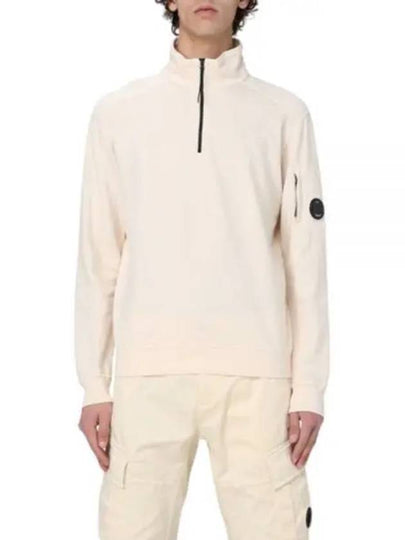 Light Fleece Half Zip-Up Sweatshirt Beige - CP COMPANY - BALAAN 2