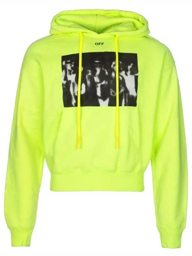 Men's Logo Print Cotton Hoodie Green - OFF WHITE - BALAAN 7