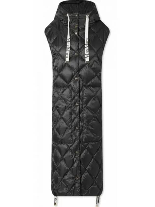 Sisoft Drawstring Hooded Vest Padding Black - MAX MARA - BALAAN 2