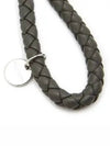 Intrecciato Leather Key Holder Grey - BOTTEGA VENETA - BALAAN 3