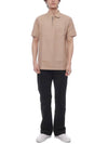 Embroidered Logo Polo Shirt Beige - BURBERRY - BALAAN 4