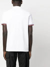 Logo Patch Three-Line Collar Short Sleeve Polo Shirt White - MONCLER - BALAAN 6