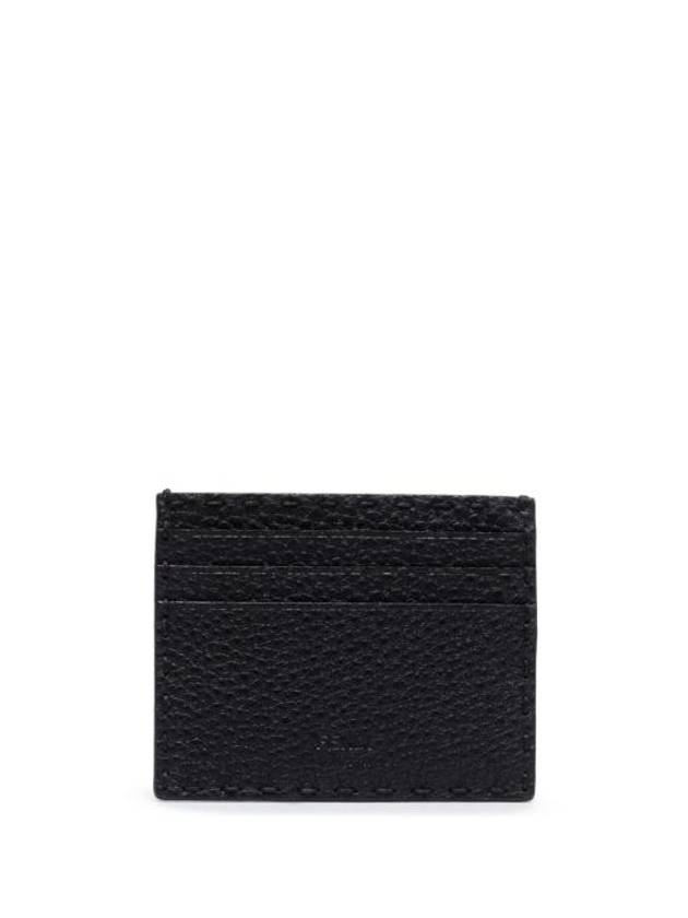 Selleria Leather Card Wallet Black - FENDI - BALAAN 3