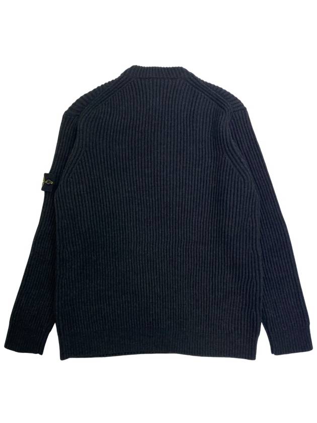 Full Rib Wool Knit Top Dark Grey - STONE ISLAND - BALAAN 6