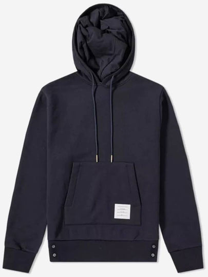 Men's Center Back Stripe Logo Patch Hoodie Navy - THOM BROWNE - BALAAN 2