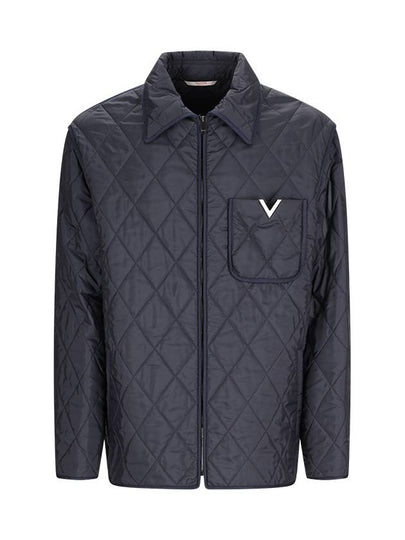 Men s V detail zip up jacket black - VALENTINO - BALAAN 2