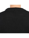 Crew Neck Wool Knit Top Black - TEN C - BALAAN 8