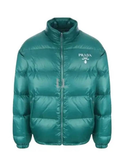 Re-Nylon Padded Down Jacket Green - PRADA - BALAAN 2