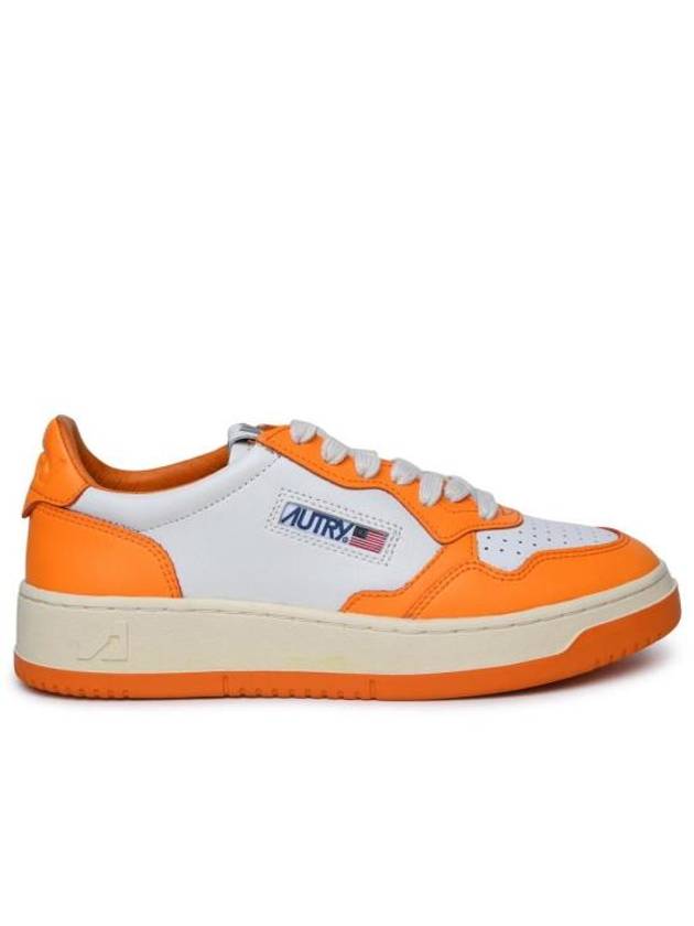 Women's Medalist Bi-Color Low-Top Sneakers Orange - AUTRY - BALAAN 2