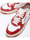 Men's Medalist Low Leather Sneakers White Red - AUTRY - BALAAN 9